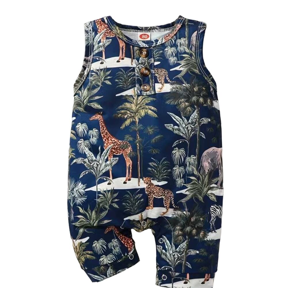 New animal print romper 3-6 months